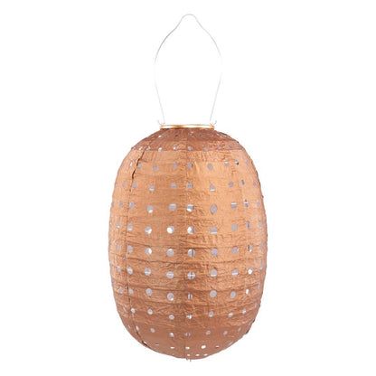 *NEW* Stella Swiss Dot 14" Barrel Solar Lantern -  Copper