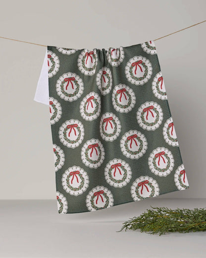 Merry Wreaths Tea Towel - Holiday 2026