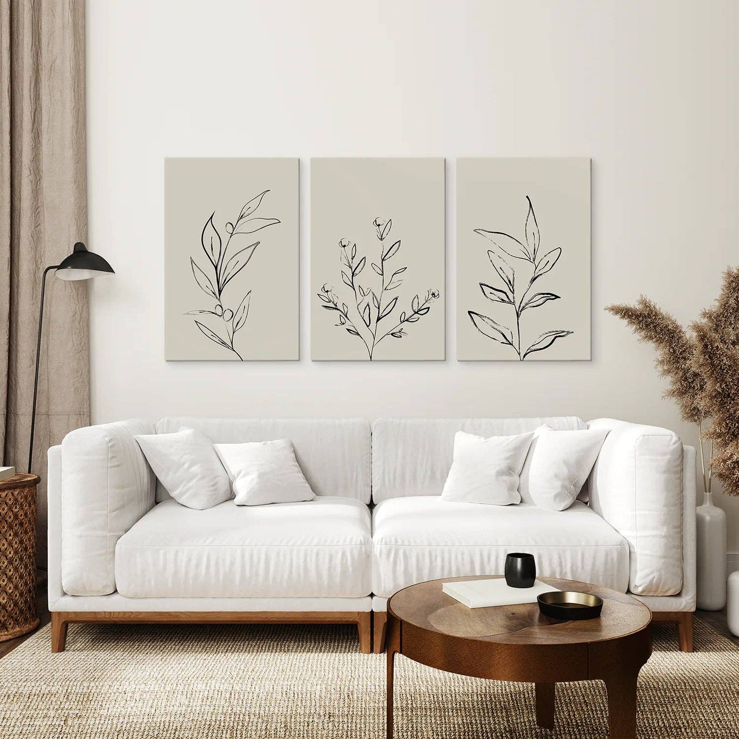 8” x 10” One Line Drawing Print. Contemporary Art Poster-set/3-No frame