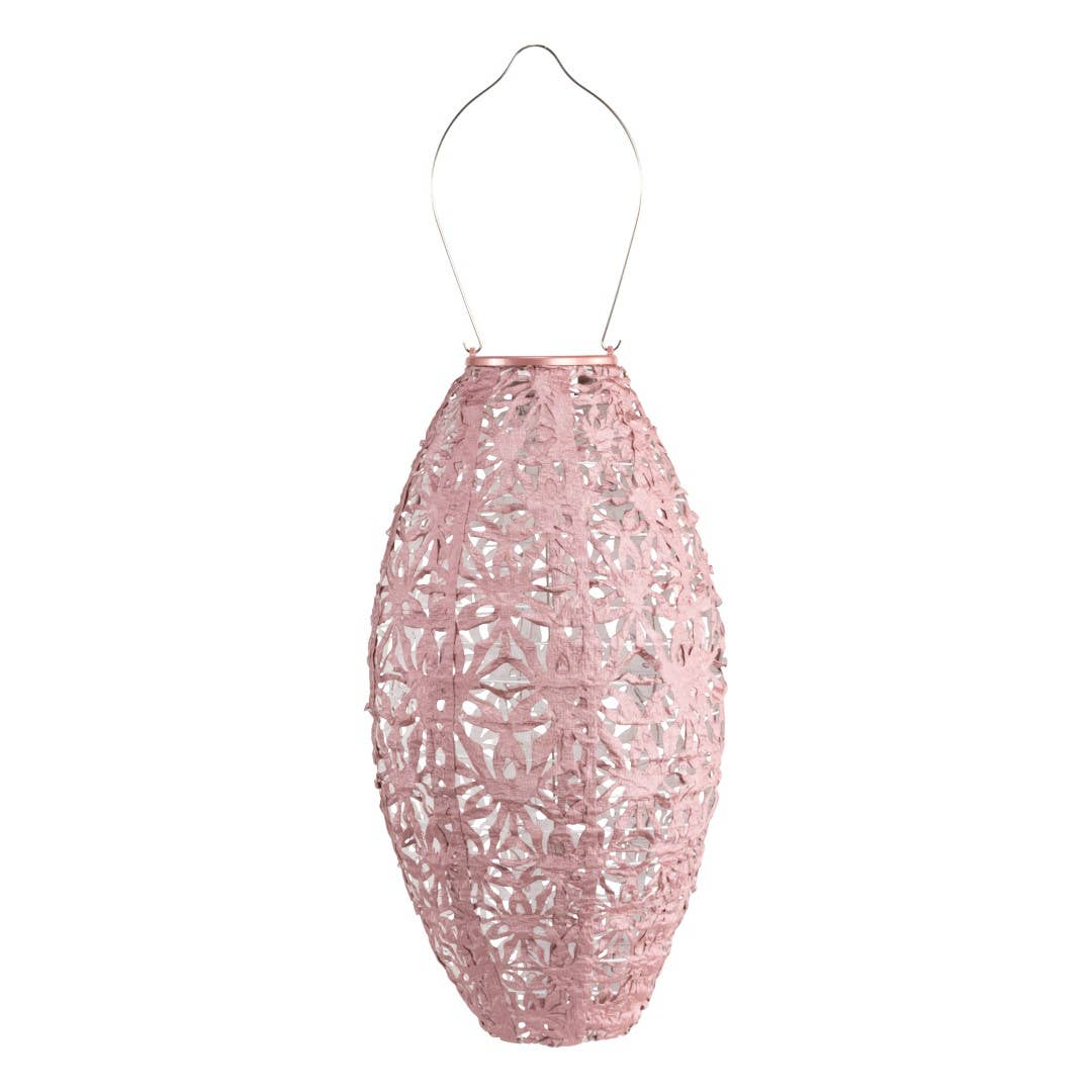Stella Wildflower Pod 15" Solar Lantern - Blush