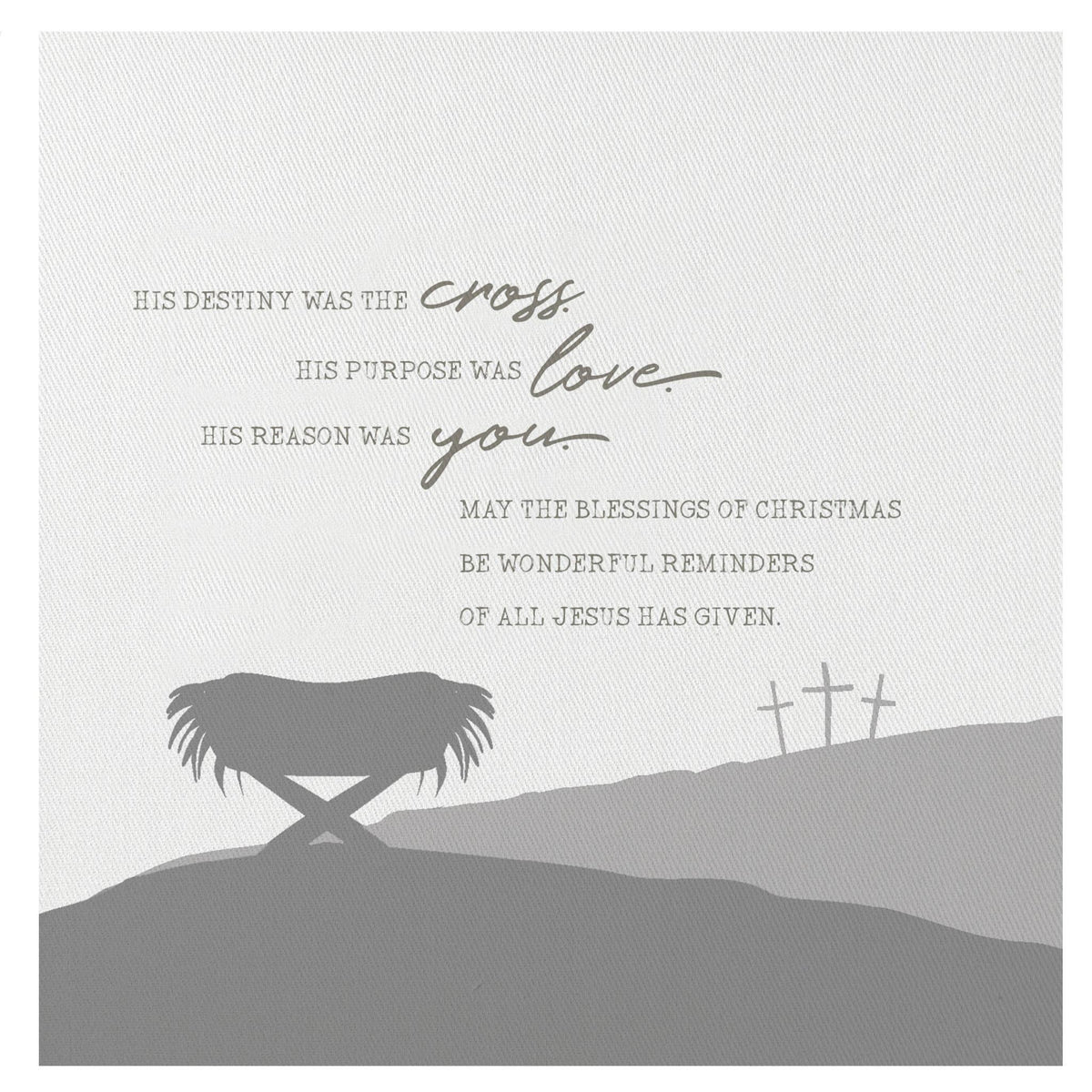 Mini Canvas, Manger, Cross, Christmas Shelf Decor