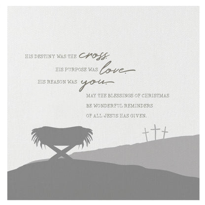 Mini Canvas, Manger, Cross, Christmas Shelf Decor