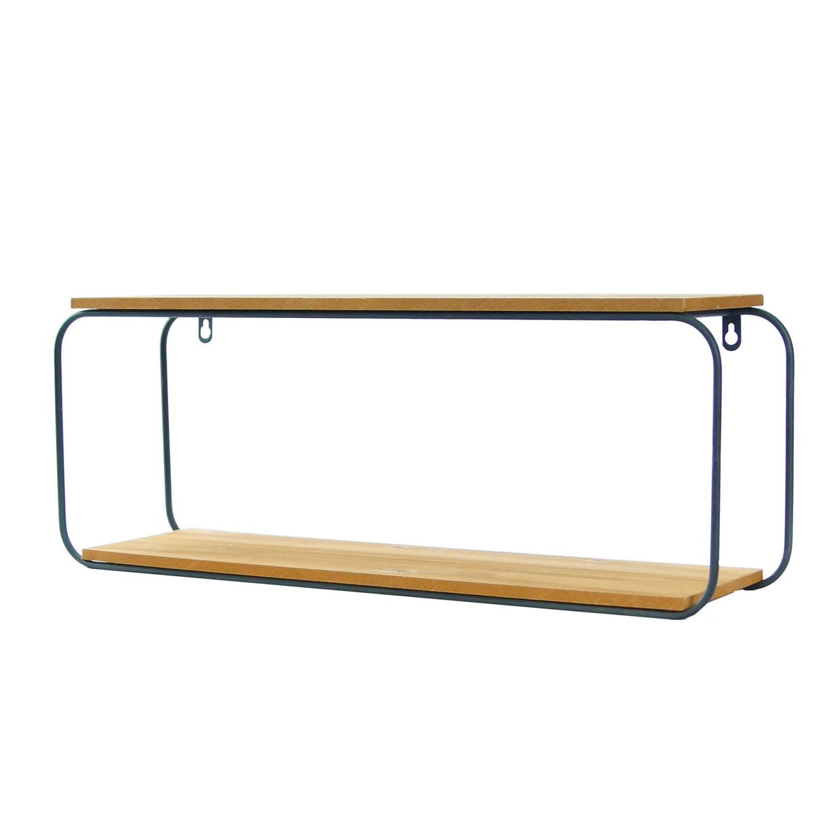 VIP Wood 24 in. Brown 2 Tier Wall Shelf