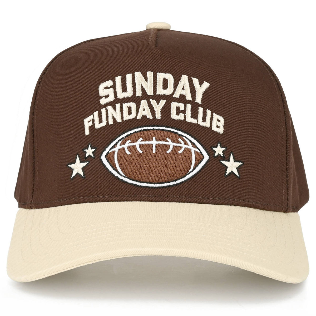 C.C SUNDAY FUNDAY CLUB Letter on Two Tone Trucker Hat