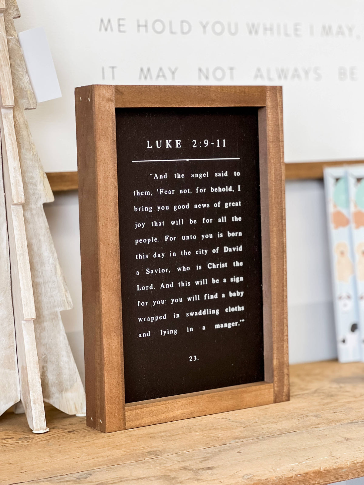 White Luke 2 Book Page | Christmas Wall Decor Christmas Home Decor