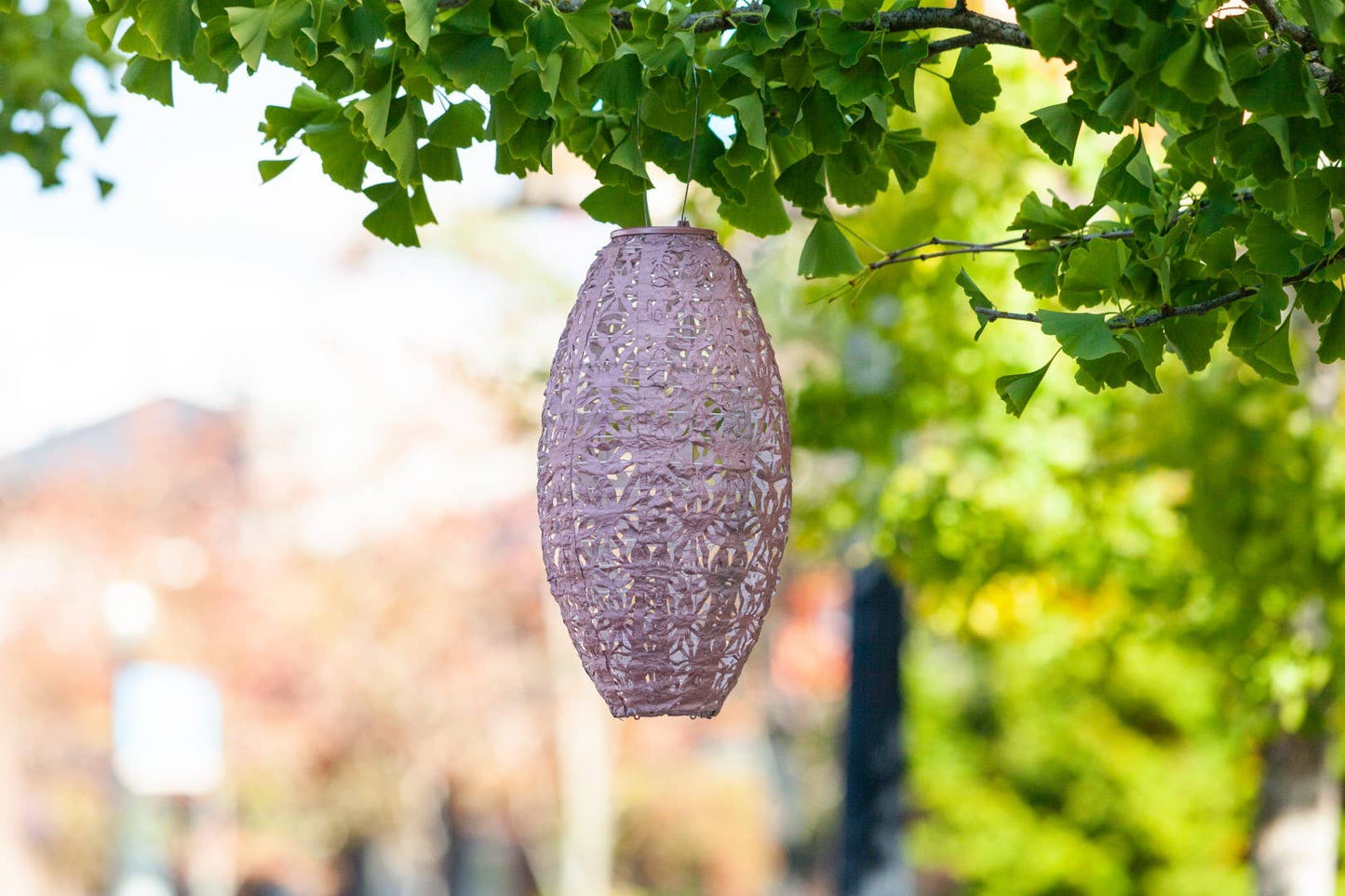 Stella Wildflower Pod 15" Solar Lantern - Blush