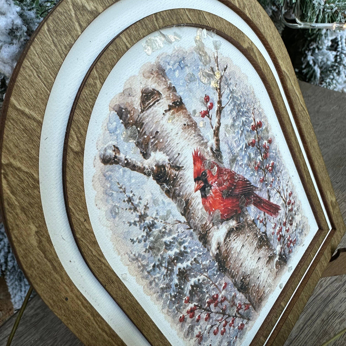 Birch Tree Cardinal | Canvas Artwork