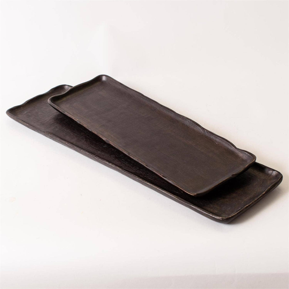 Artisanal Dark Wood Tray