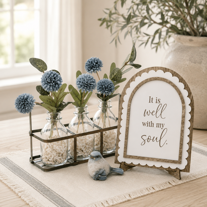 It Is Well With My Soul | Scalloped Arch Sign