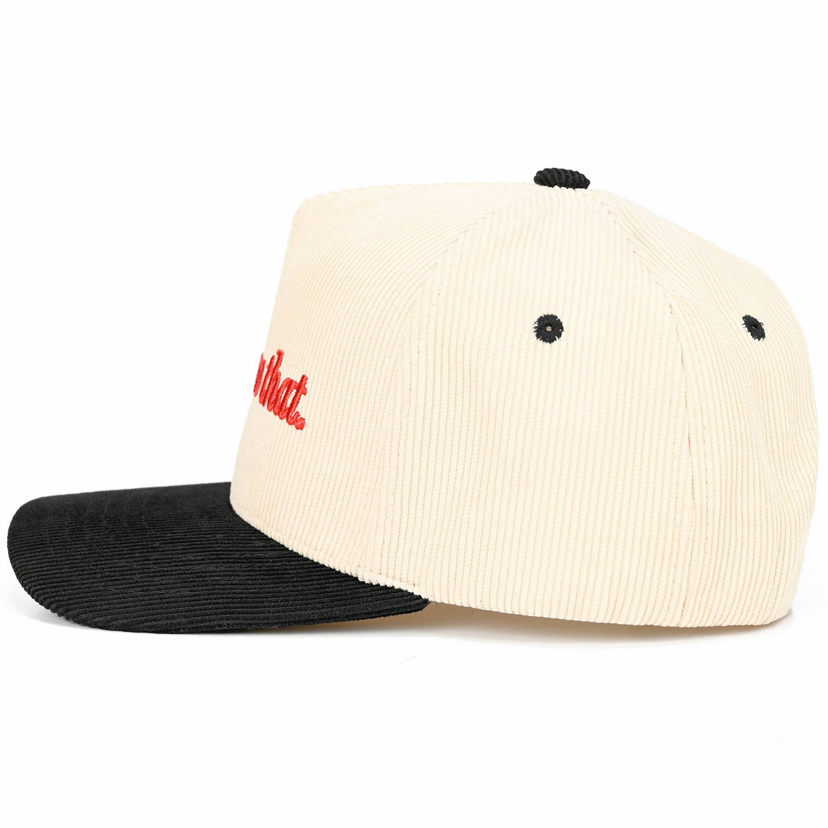C.C SANTA SAW THAT Letter Corduroy Trucker Cap