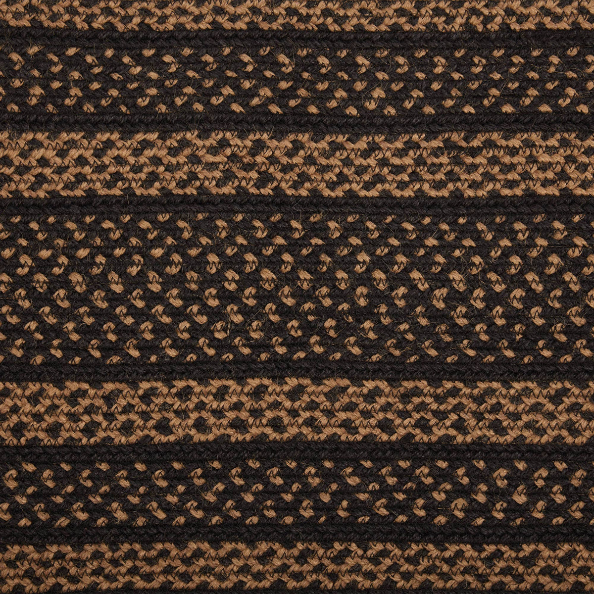 Black & Tan Braided Jute Table Runner 13x36