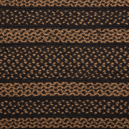 Black & Tan Braided Jute Table Runner 13x36