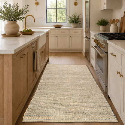 Jute Chindi Rug-Natural Jute-Greys, 3'x5'.