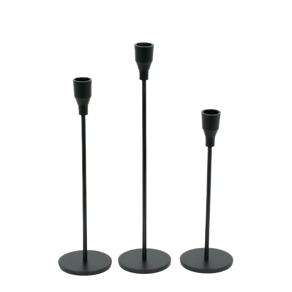Black Iron Candle Holders