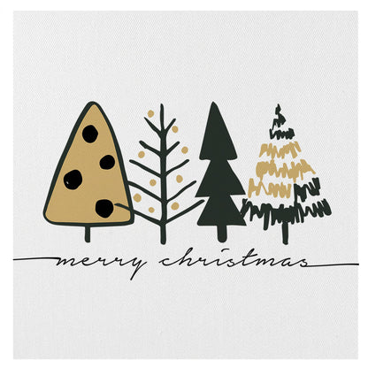 Mini Canvas, Christmas Retro Trees, Holiday Shelf Decor